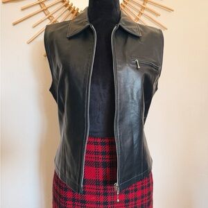 Black Leather Vest